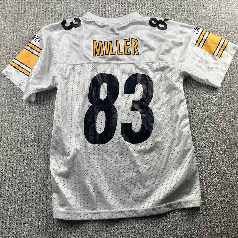 Pittsburgh Steelers Heath Miller Jersey Youth Boys Medium (10-12) White NFL
